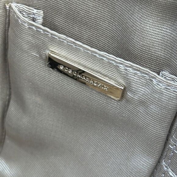 BCBGMAXAZRIA Silver Gold Harlow Envelope Clutch NWT - Picture 7 of 10